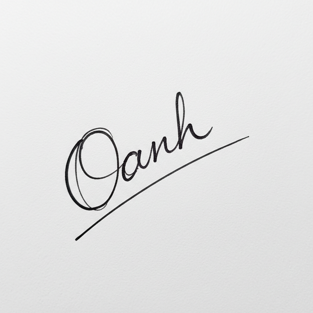 Mẫu chữ ký tên Oanh số 5