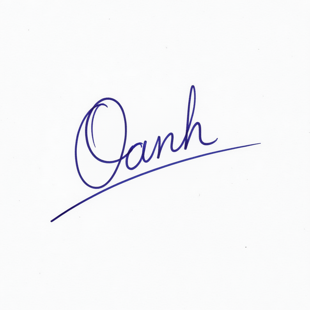 Mẫu chữ ký tên Oanh số 6