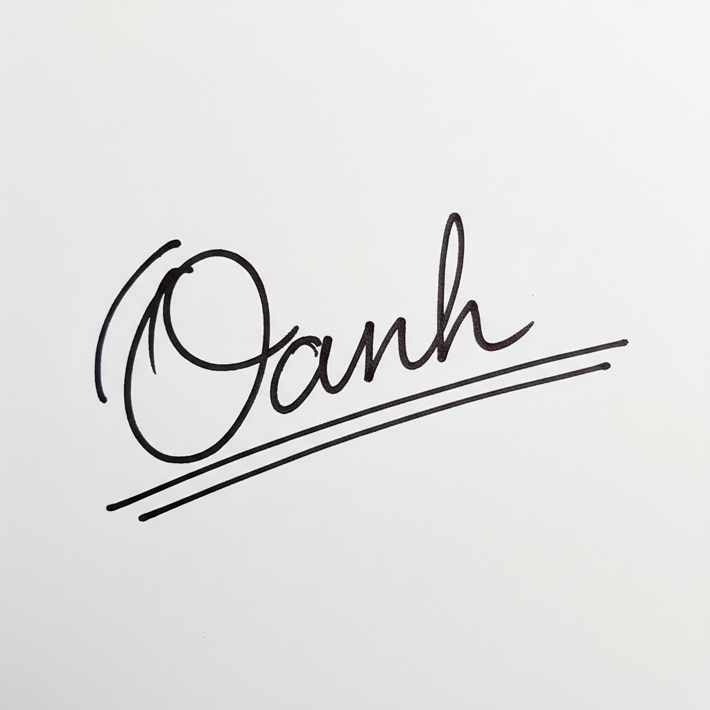 Mẫu chữ ký tên Oanh số 7
