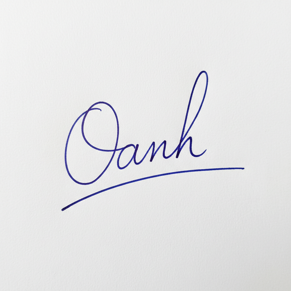 Mẫu chữ ký tên Oanh số 8