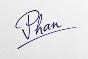 Mẫu chữ ký tên Phan số 1
