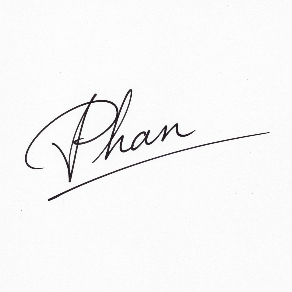Mẫu chữ ký tên Phan số 10