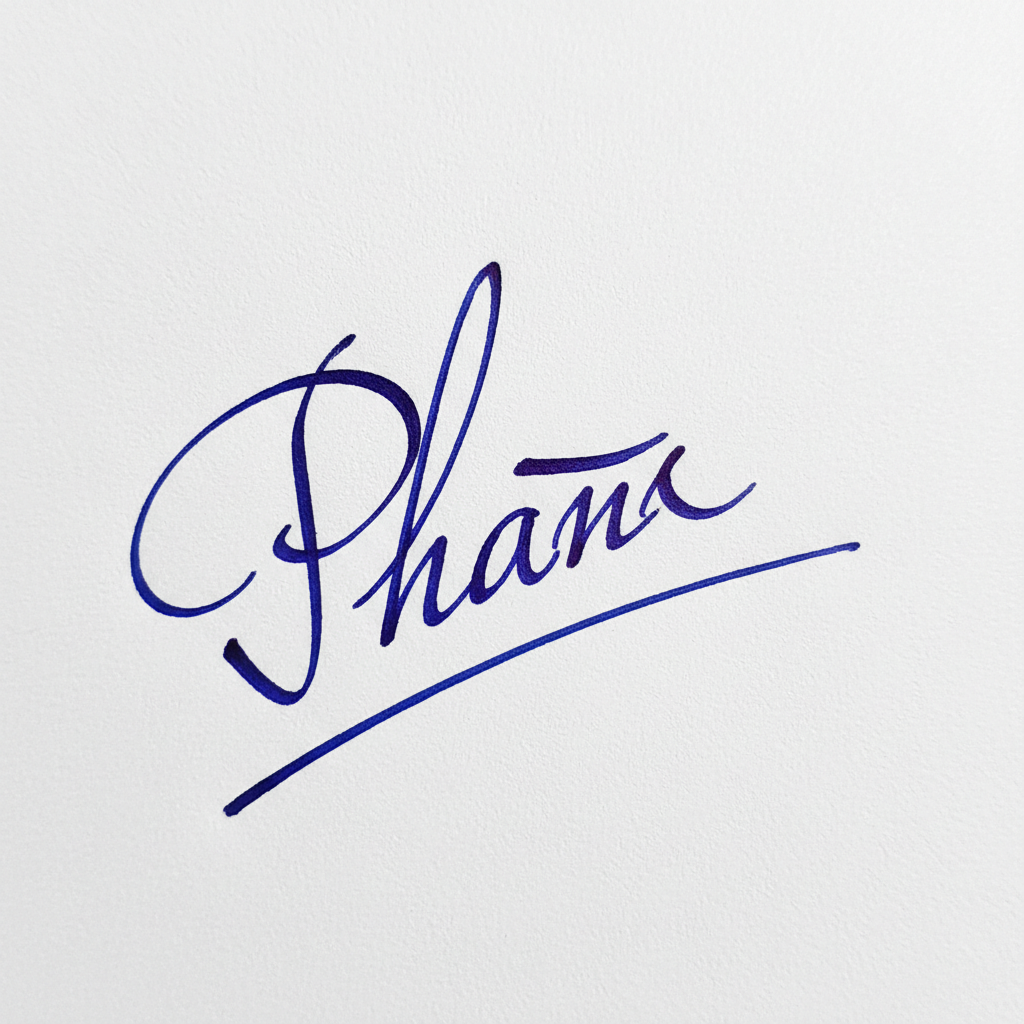 Mẫu chữ ký tên Phan số 8