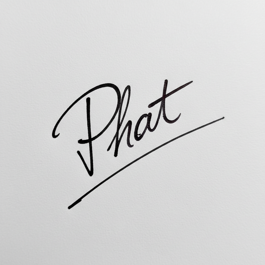 Mẫu chữ ký tên Phát