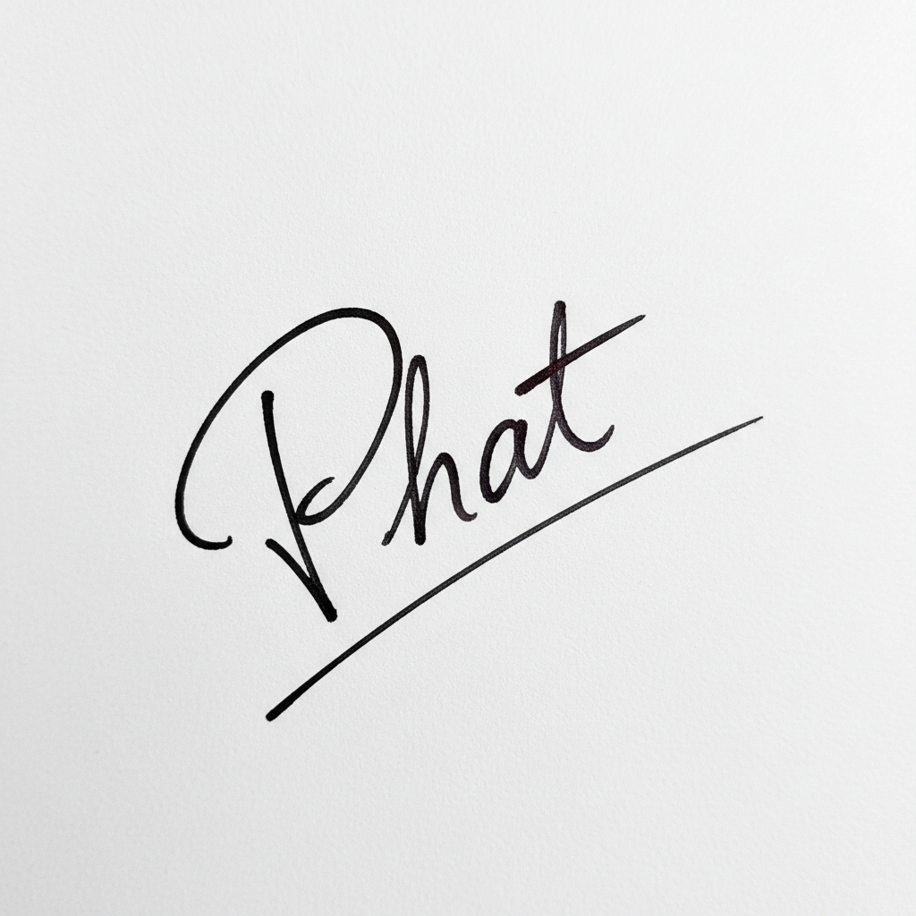 Mẫu chữ ký tên Phát