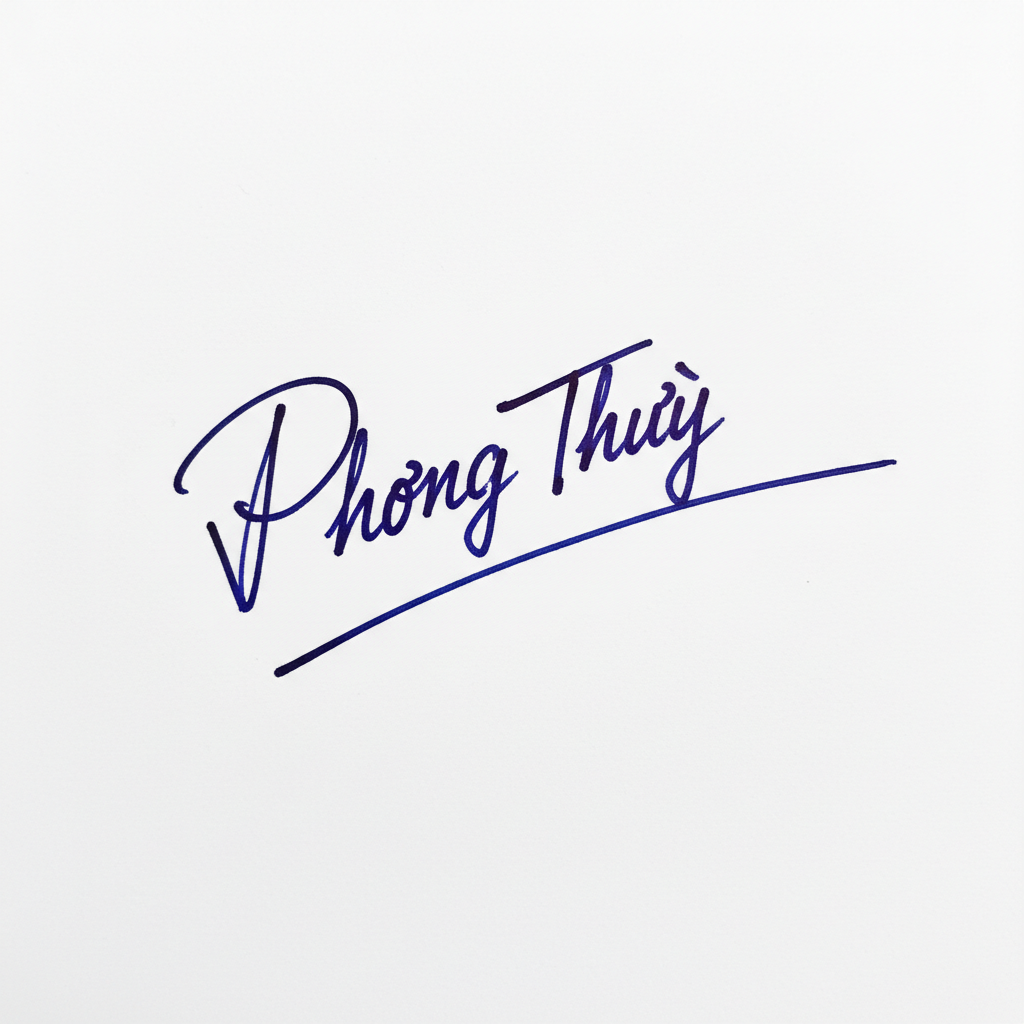 Mẫu chữ ký tên Phong Thủy số 1