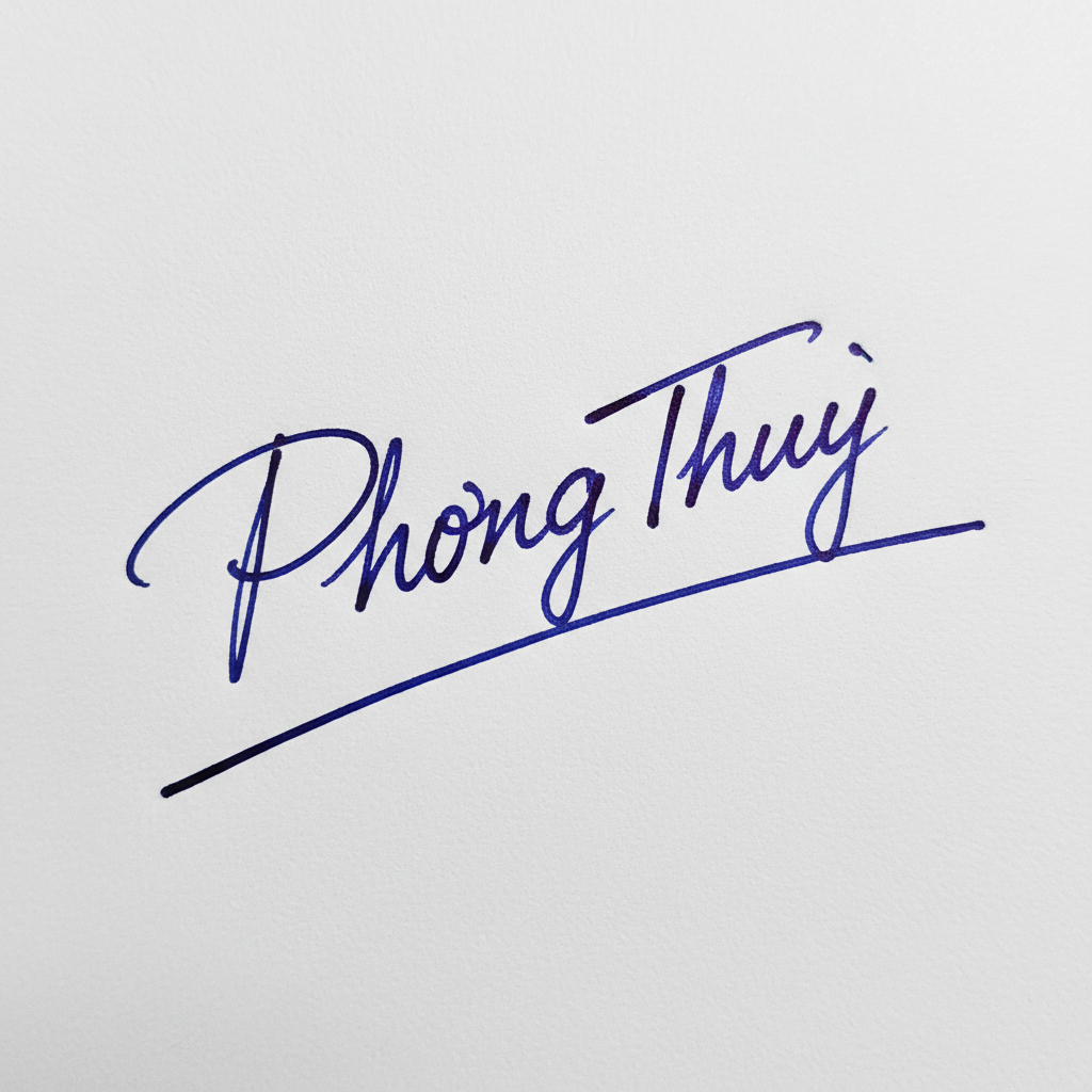 Chữ Ký Theo Tên Phong Thủy: Chìa Khóa Vận Mệnh và Cá Tính Riêng Của Bạn Mẫu chữ ký tên Phong Thủy số 3
