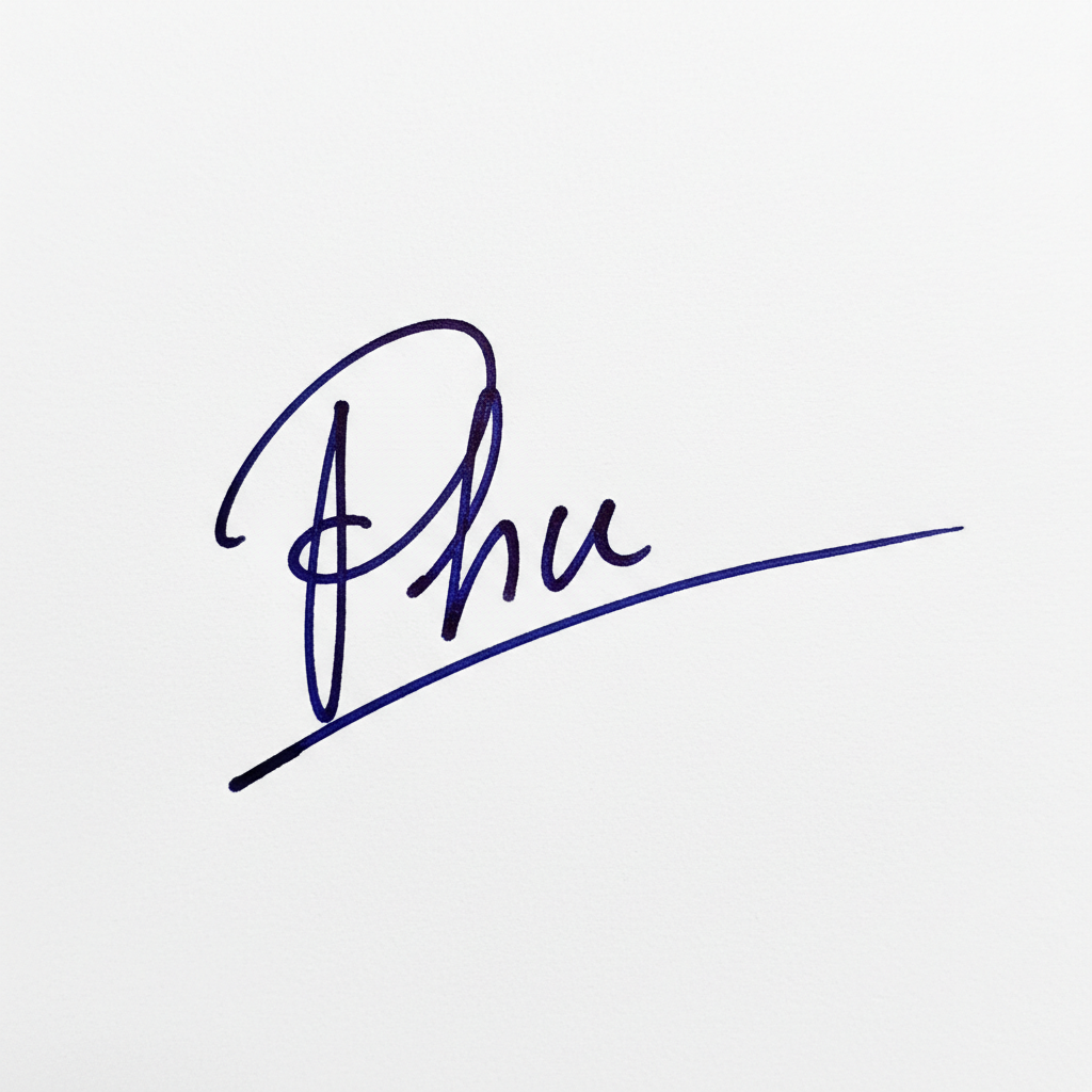 Mẫu chữ ký tên Phú số 1
