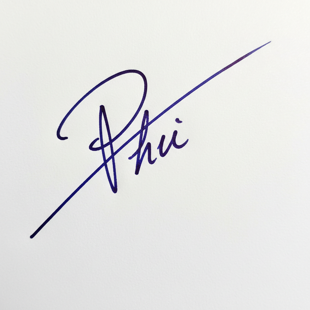 Chữ Ký Người Tên Phú: Bí Quyết Tạo Dấu Ấn Độc Đáo và May Mắn Mẫu chữ ký tên Phú số 1
