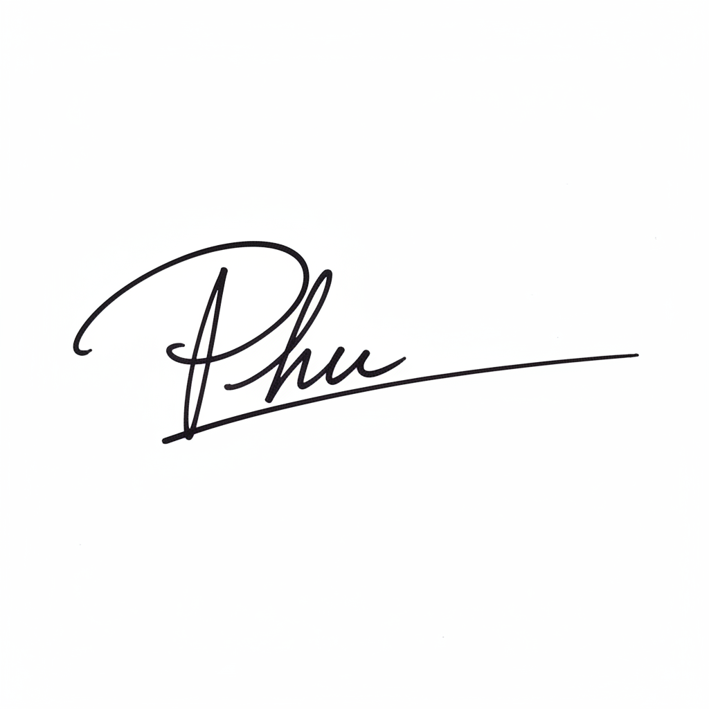 Mẫu chữ ký tên Phú số 10