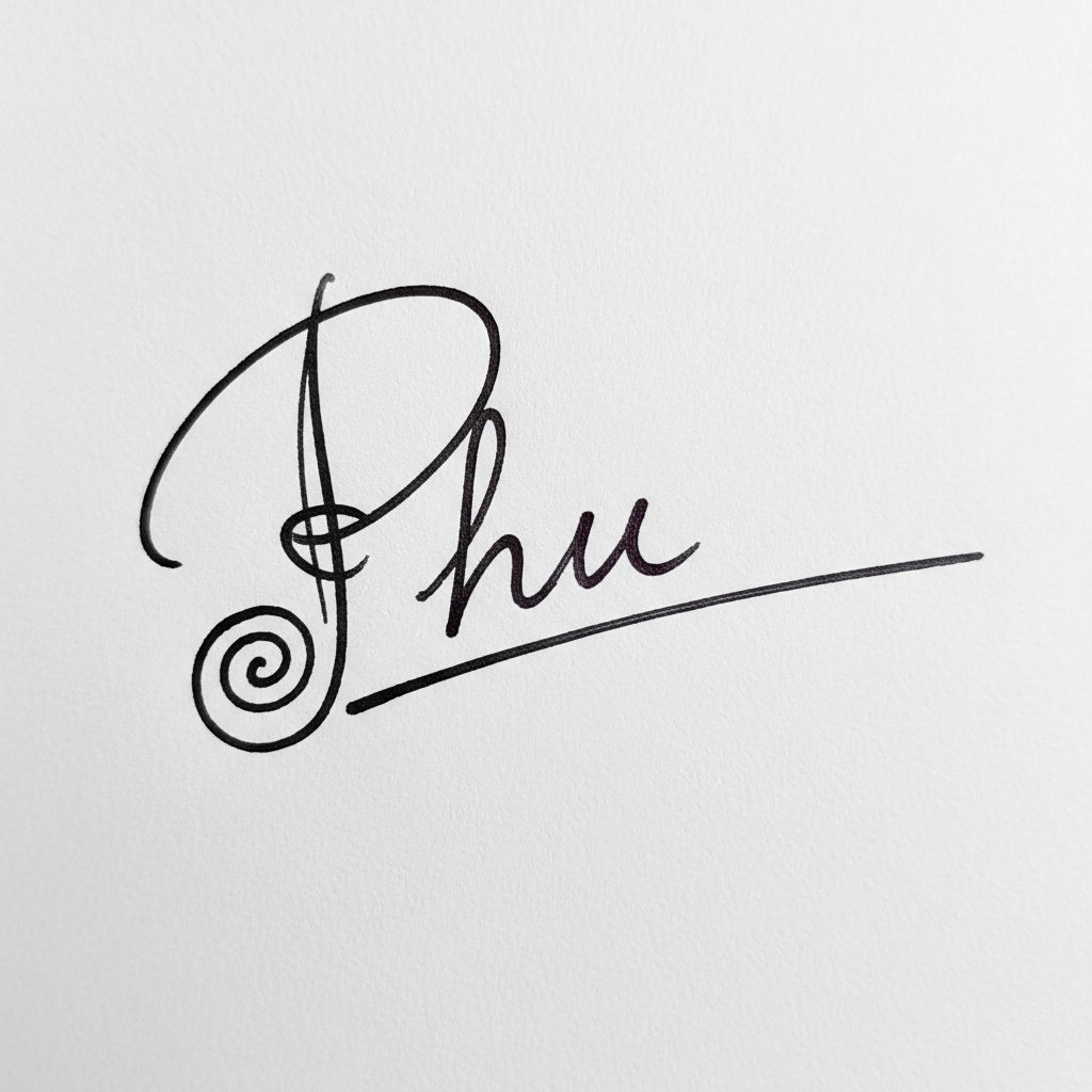 Chữ Ký Người Tên Phú: Bí Quyết Tạo Dấu Ấn Độc Đáo và May Mắn Mẫu chữ ký tên Phú số 2