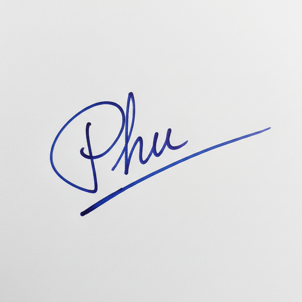 Mẫu chữ ký tên Phú số 3
