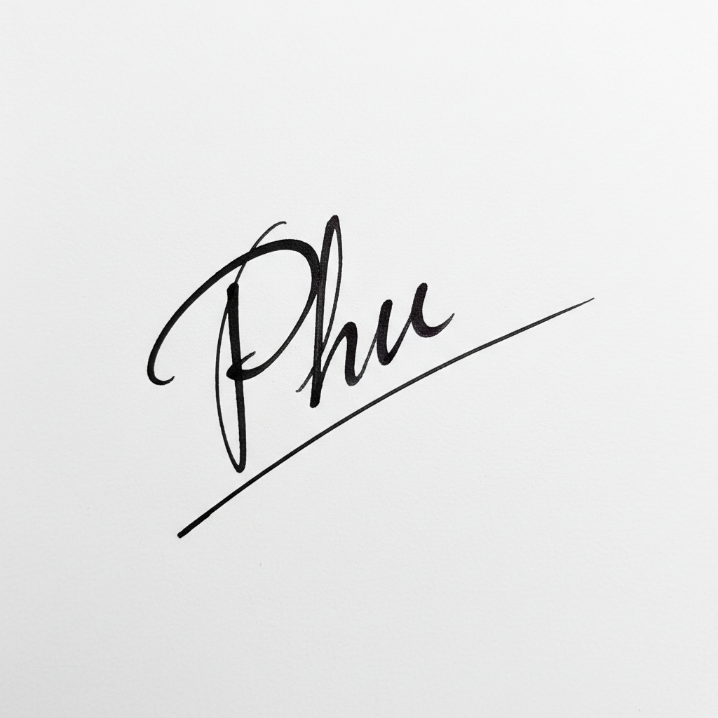 Mẫu chữ ký tên Phú số 5