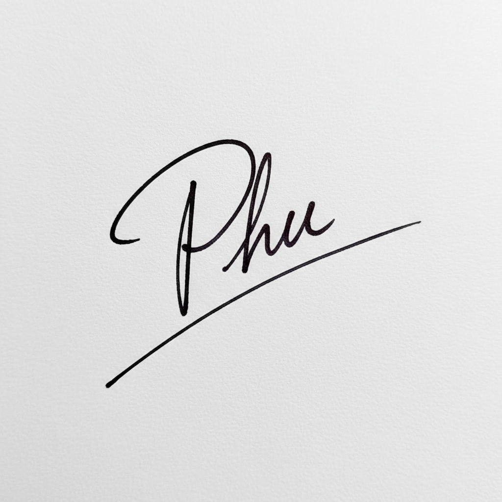 Chữ Ký Người Tên Phú: Bí Quyết Tạo Dấu Ấn Độc Đáo và May Mắn Mẫu chữ ký tên Phú số 5