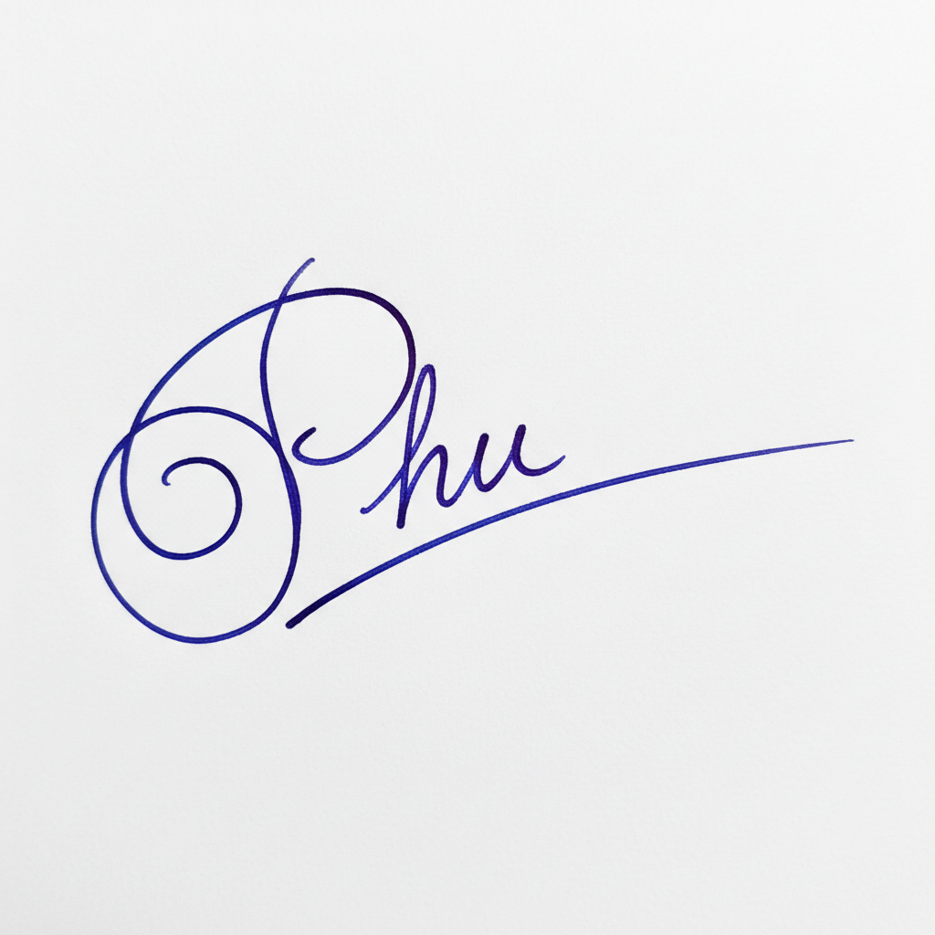 Chữ Ký Người Tên Phú: Bí Quyết Tạo Dấu Ấn Độc Đáo và May Mắn Mẫu chữ ký tên Phú số 6