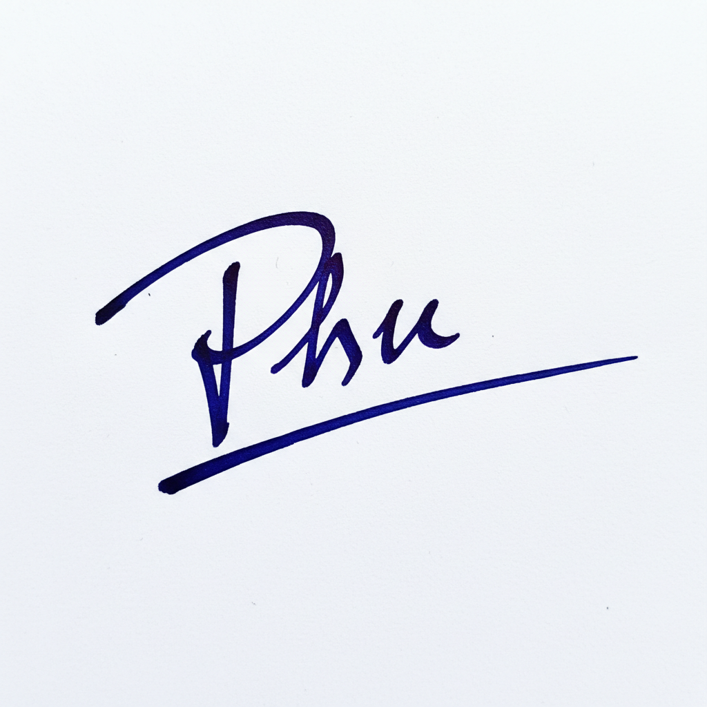 Mẫu chữ ký tên Phú số 9