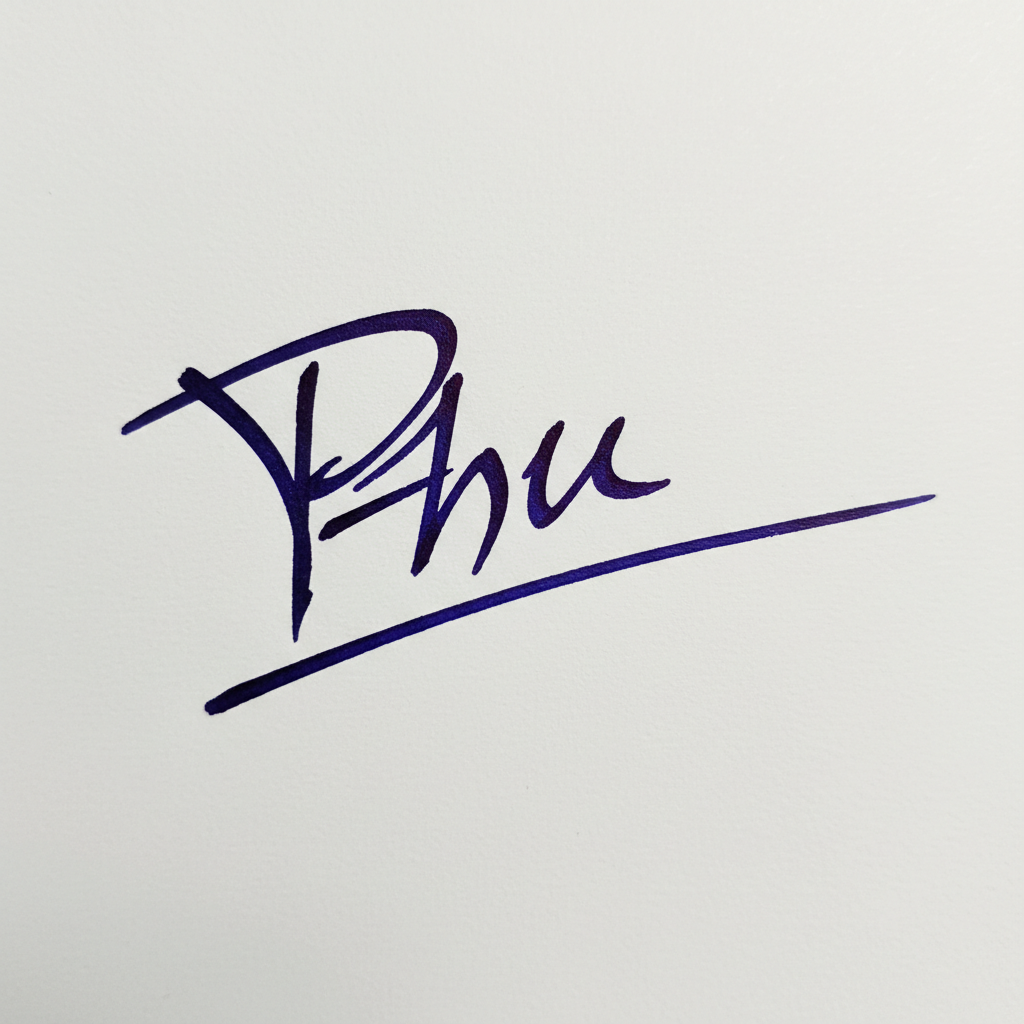 Chữ Ký Người Tên Phú: Bí Quyết Tạo Dấu Ấn Độc Đáo và May Mắn Mẫu chữ ký tên Phú số 9