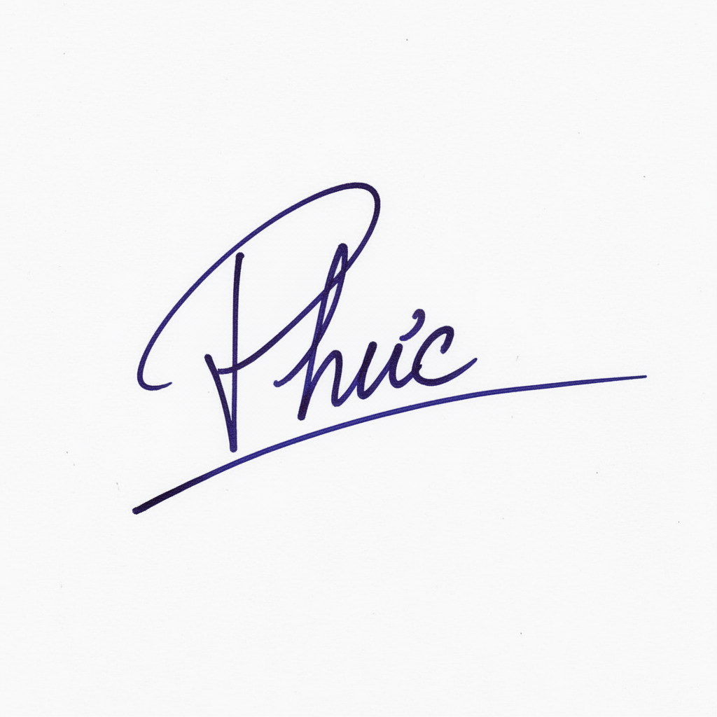 Mẫu chữ ký tên Phúc số 1