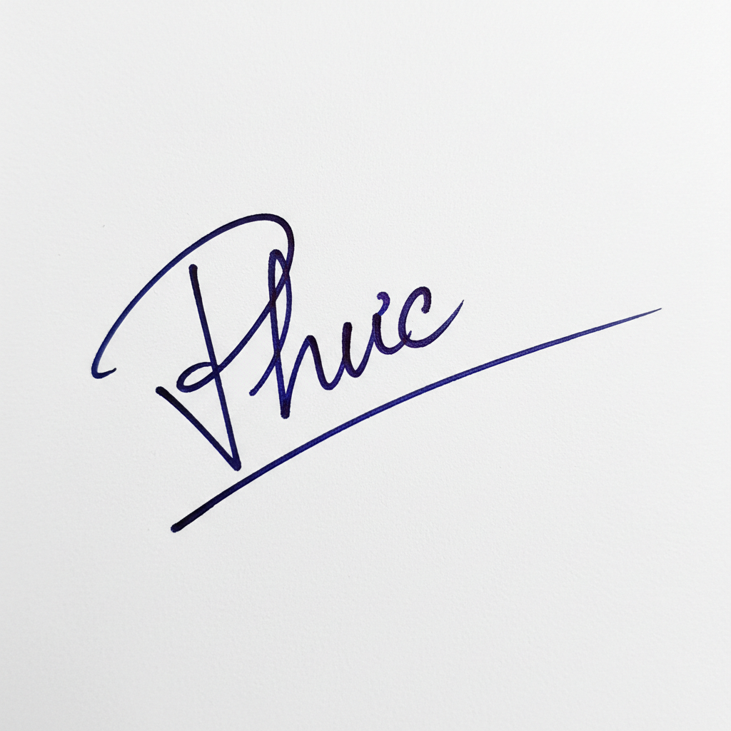 Mẫu chữ ký tên Phúc số 1