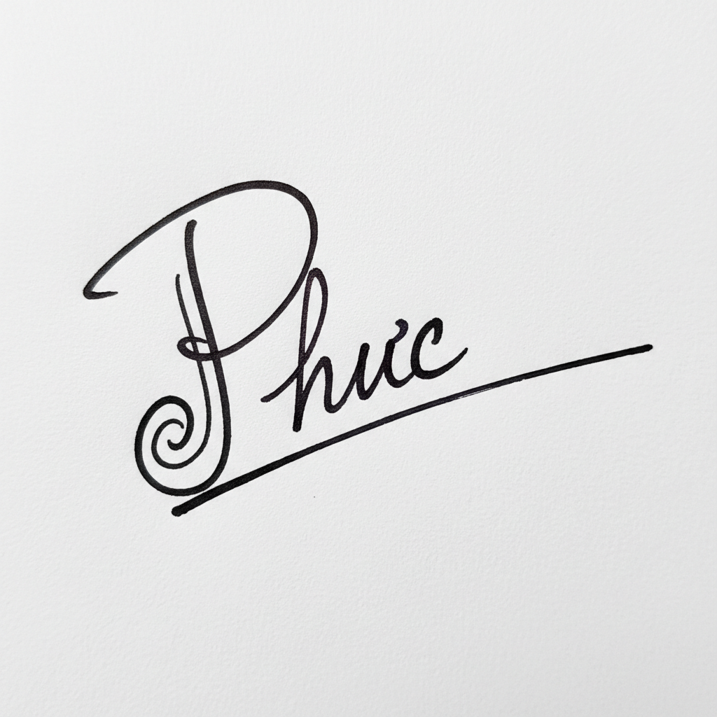 Chữ Ký Người Tên Phúc: Bí Quyết Tạo Dấu Ấn Độc Đáo và Hợp Phong Thủy Mẫu chữ ký tên Phúc số 2