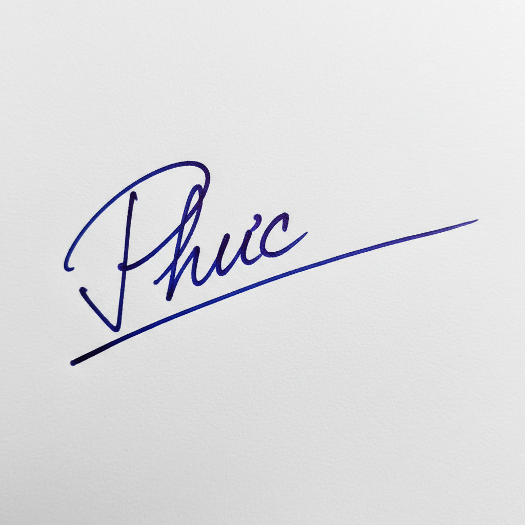 Mẫu chữ ký tên Phúc số 3