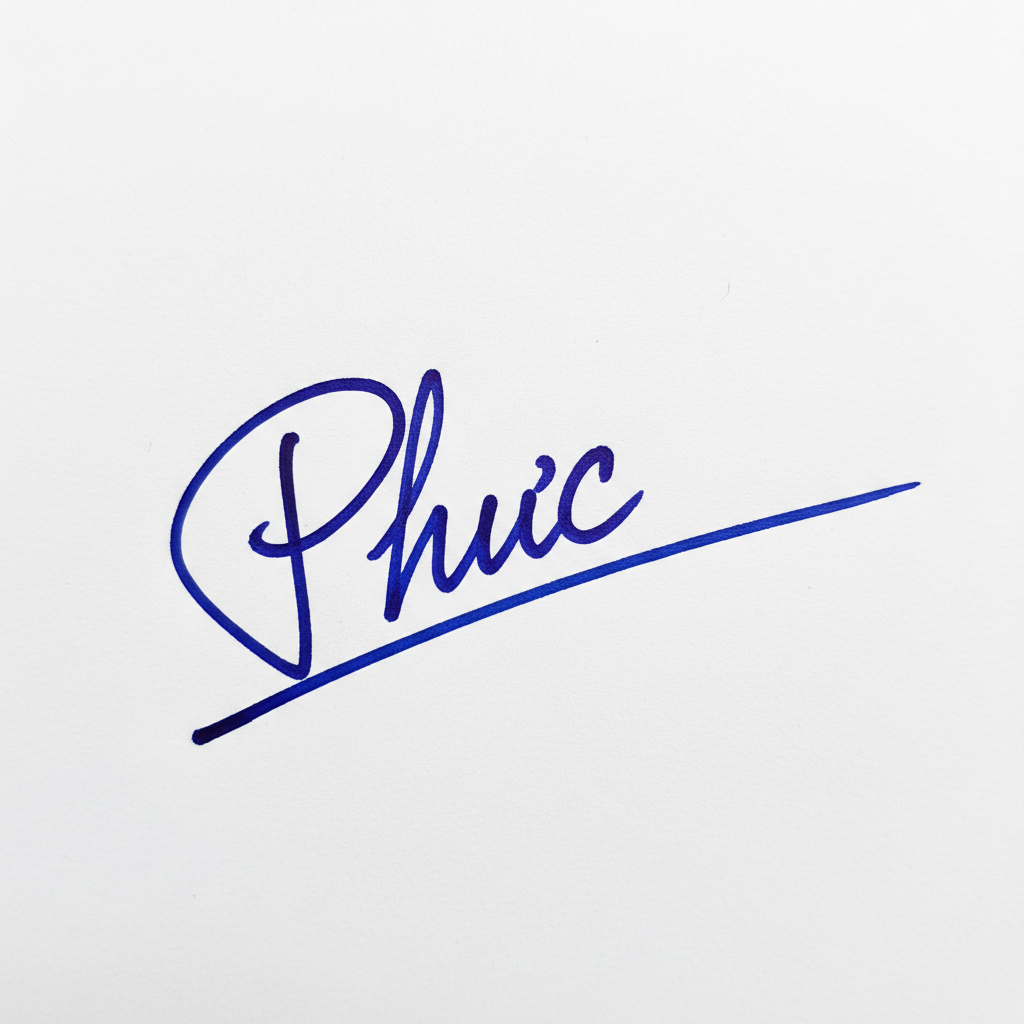 Chữ Ký Người Tên Phúc: Bí Quyết Tạo Dấu Ấn Độc Đáo và Hợp Phong Thủy Mẫu chữ ký tên Phúc số 3