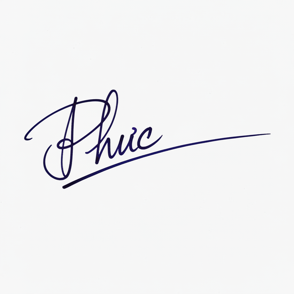 Mẫu chữ ký tên Phúc số 4