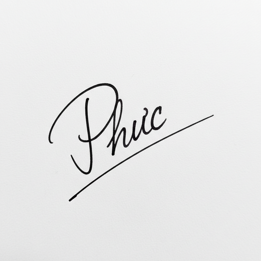 Mẫu chữ ký tên Phúc số 5