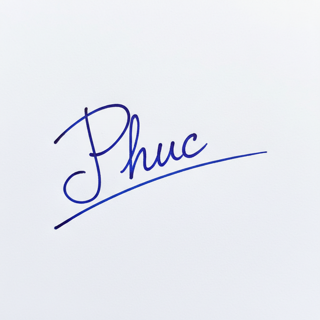 Mẫu chữ ký tên Phúc số 6