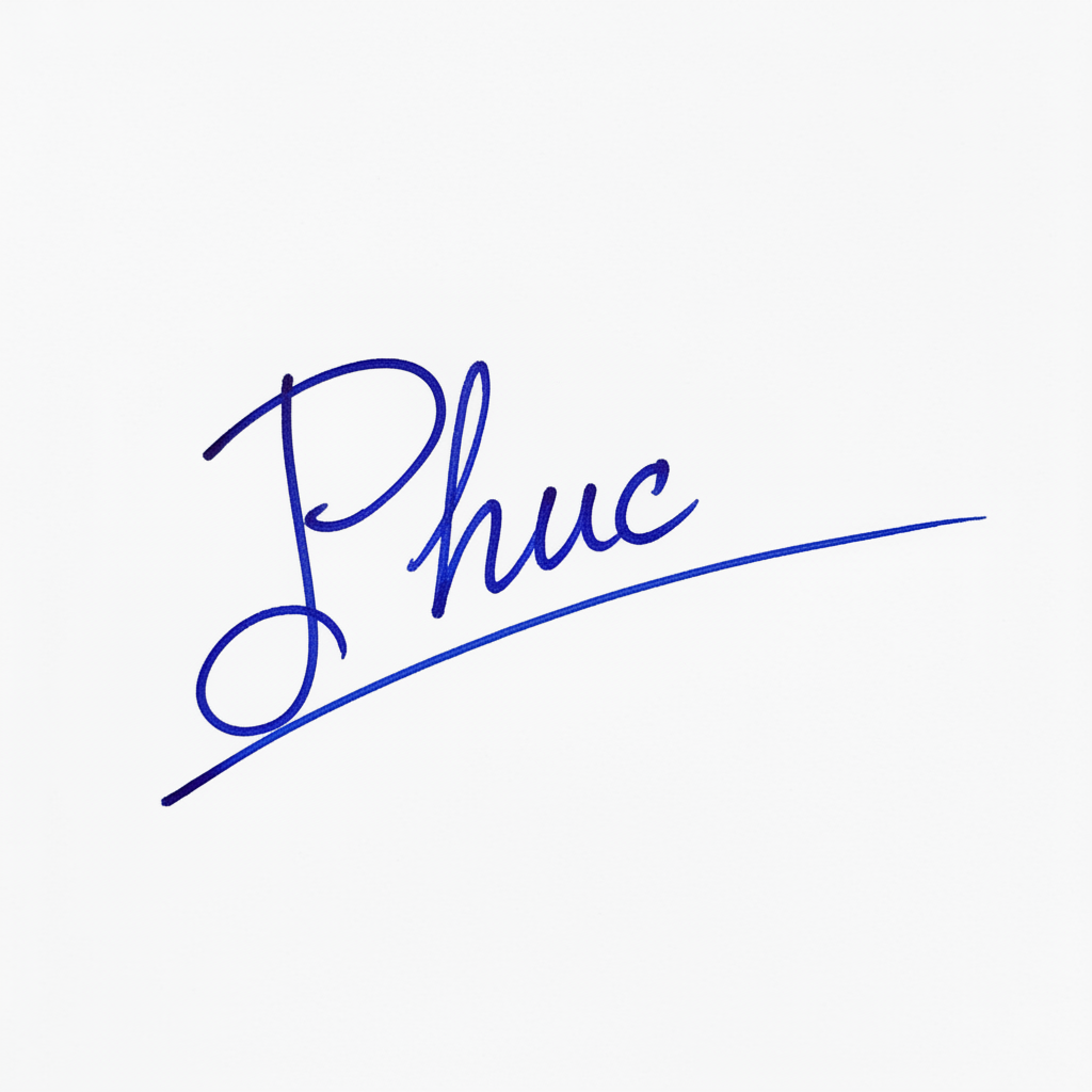Chữ Ký Người Tên Phúc: Bí Quyết Tạo Dấu Ấn Độc Đáo và Hợp Phong Thủy Mẫu chữ ký tên Phúc số 6