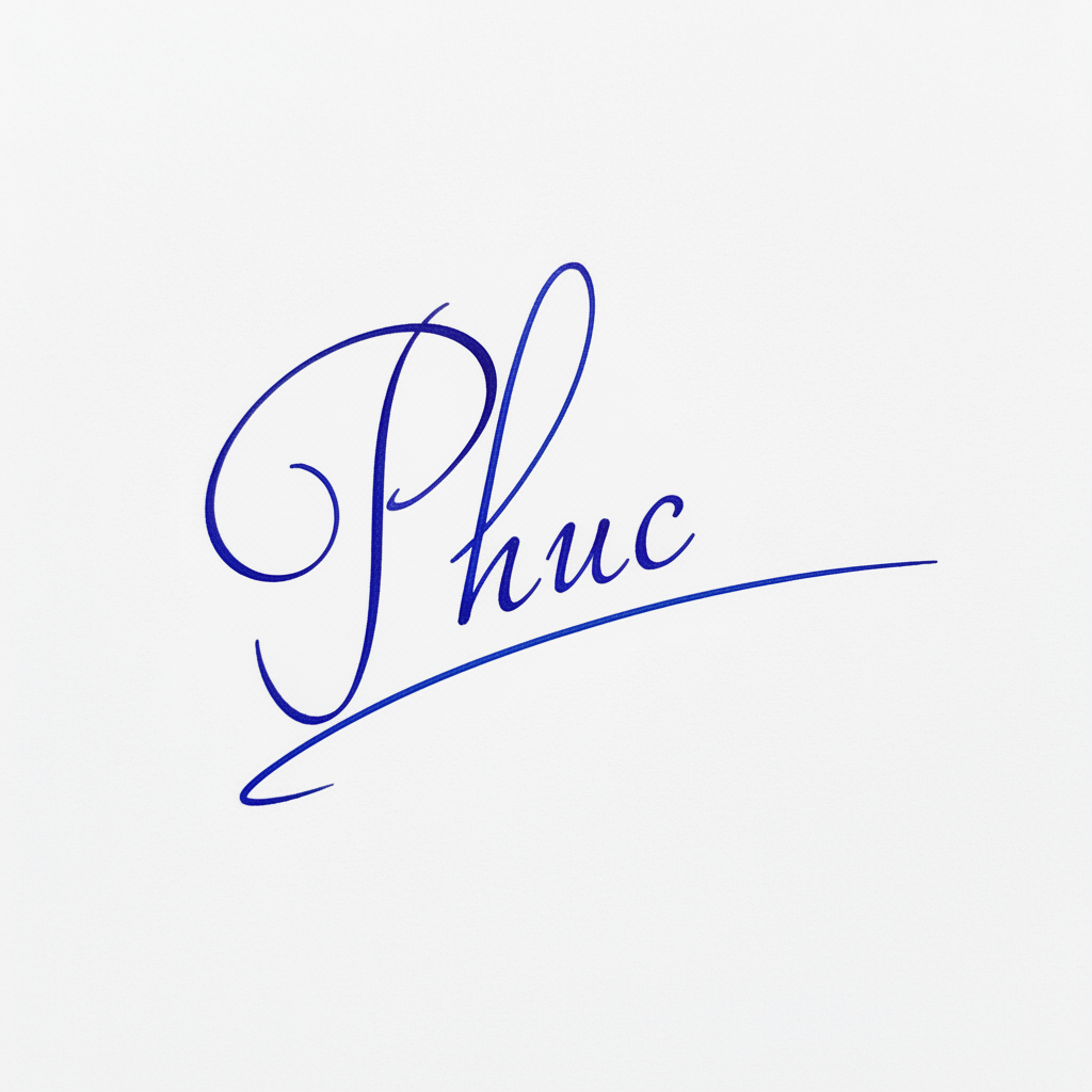 Chữ Ký Người Tên Phúc: Bí Quyết Tạo Dấu Ấn Độc Đáo và Hợp Phong Thủy Mẫu chữ ký tên Phúc số 8