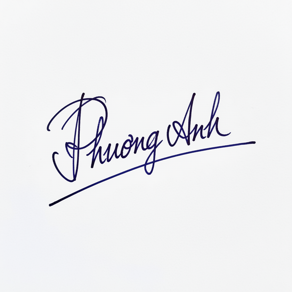 Mẫu chữ ký tên Phương Anh số 1