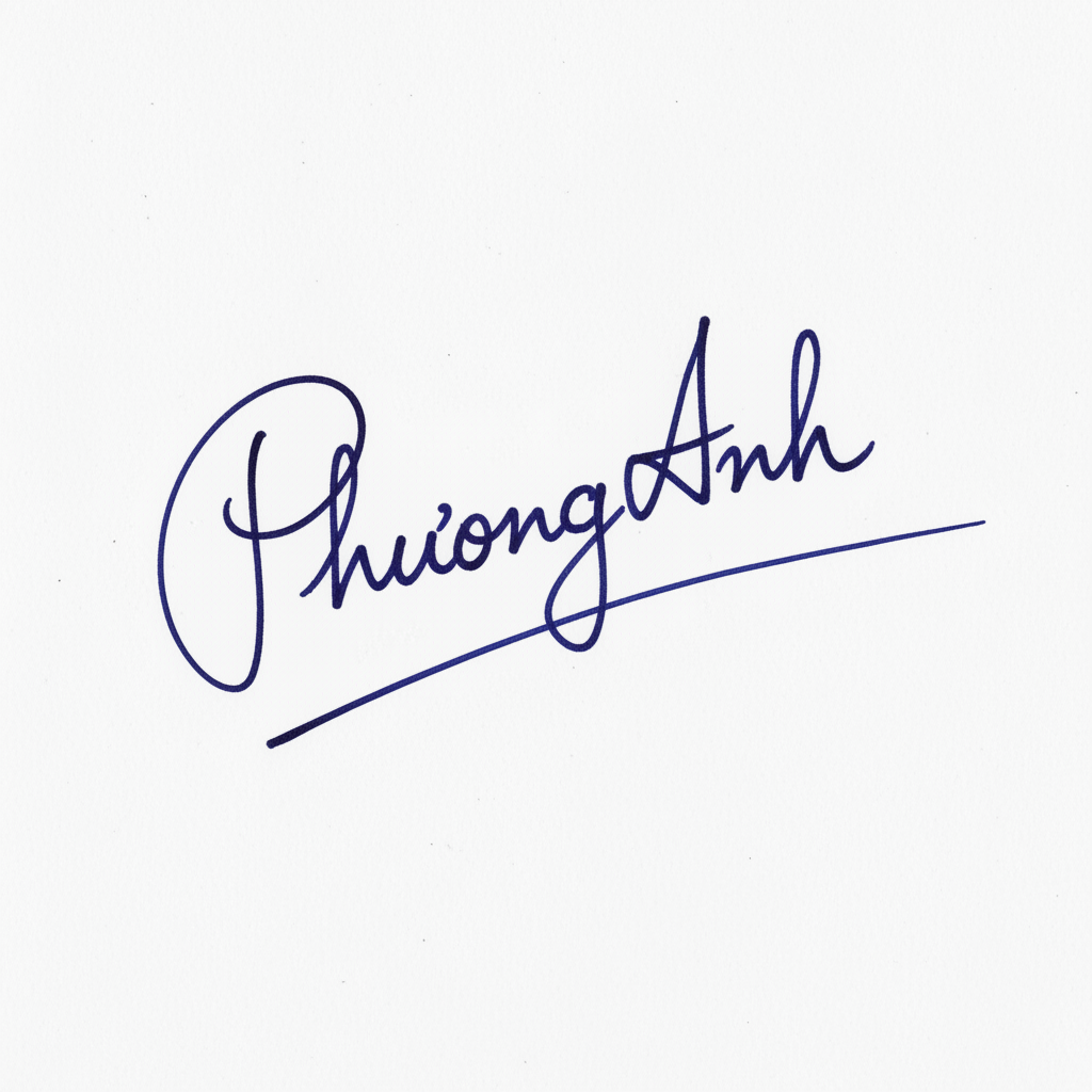 Mẫu chữ ký tên Phương Anh số 4