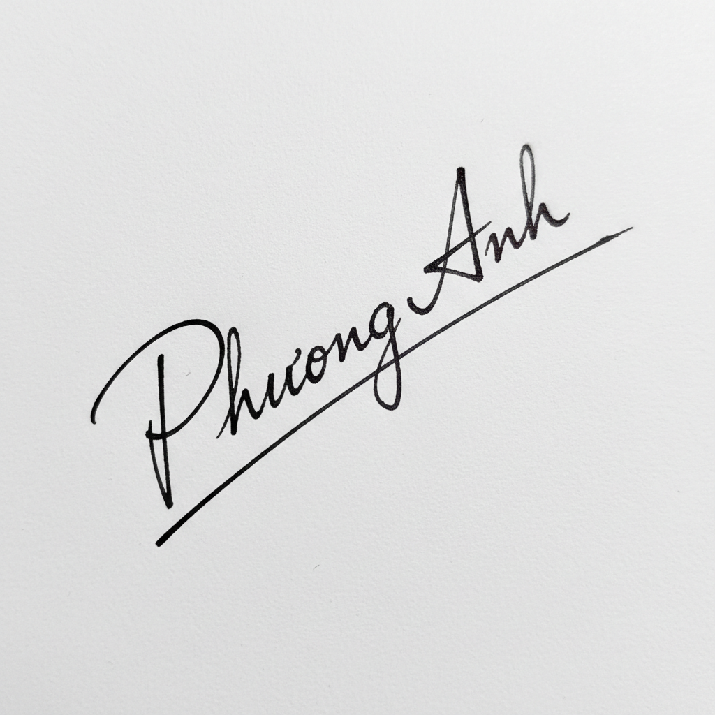 Mẫu chữ ký tên Phương Anh số 5