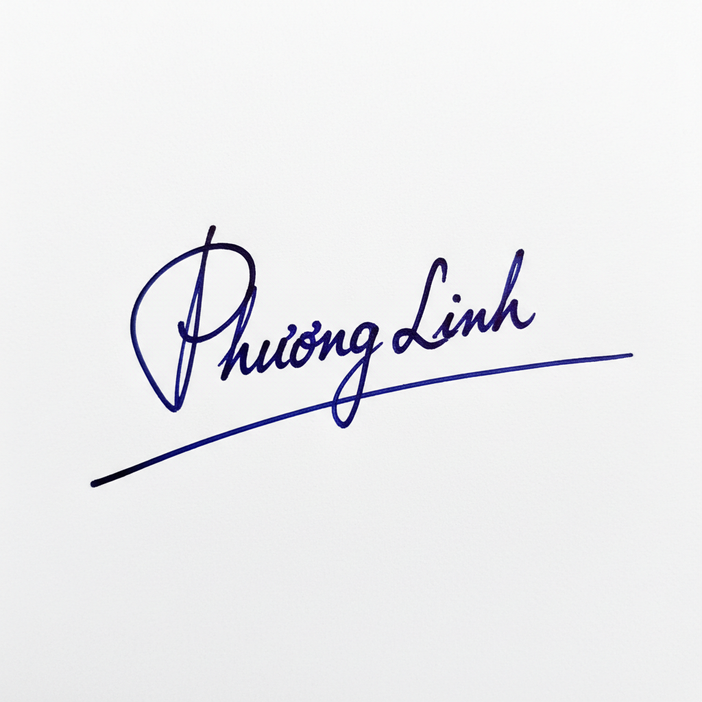 Mẫu chữ ký tên Phương Linh số 1