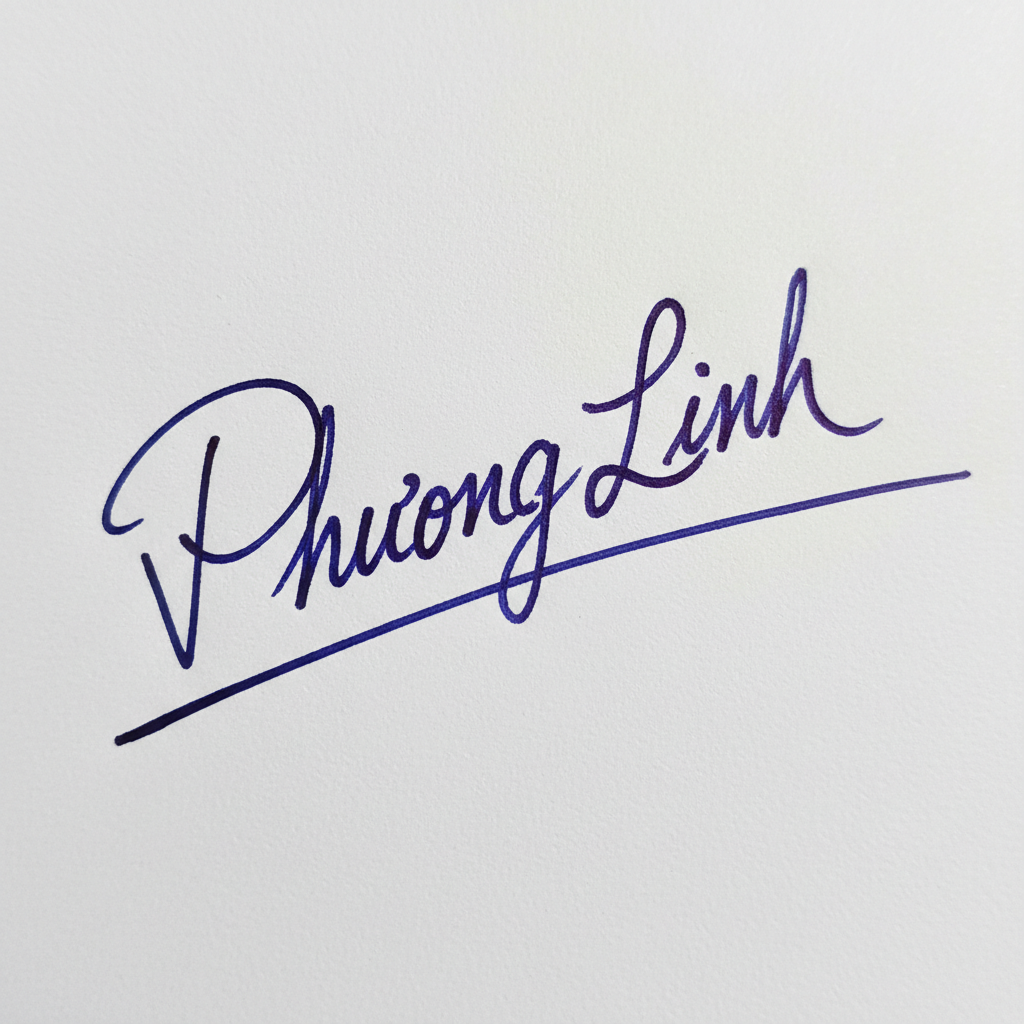 Mẫu chữ ký tên Phương Linh số 3
