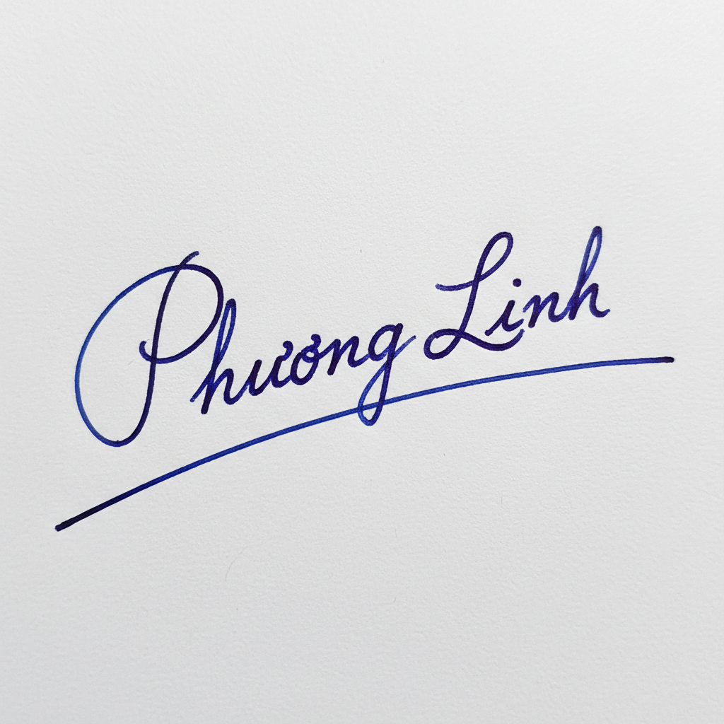 Mẫu chữ ký tên Phương Linh số 6
