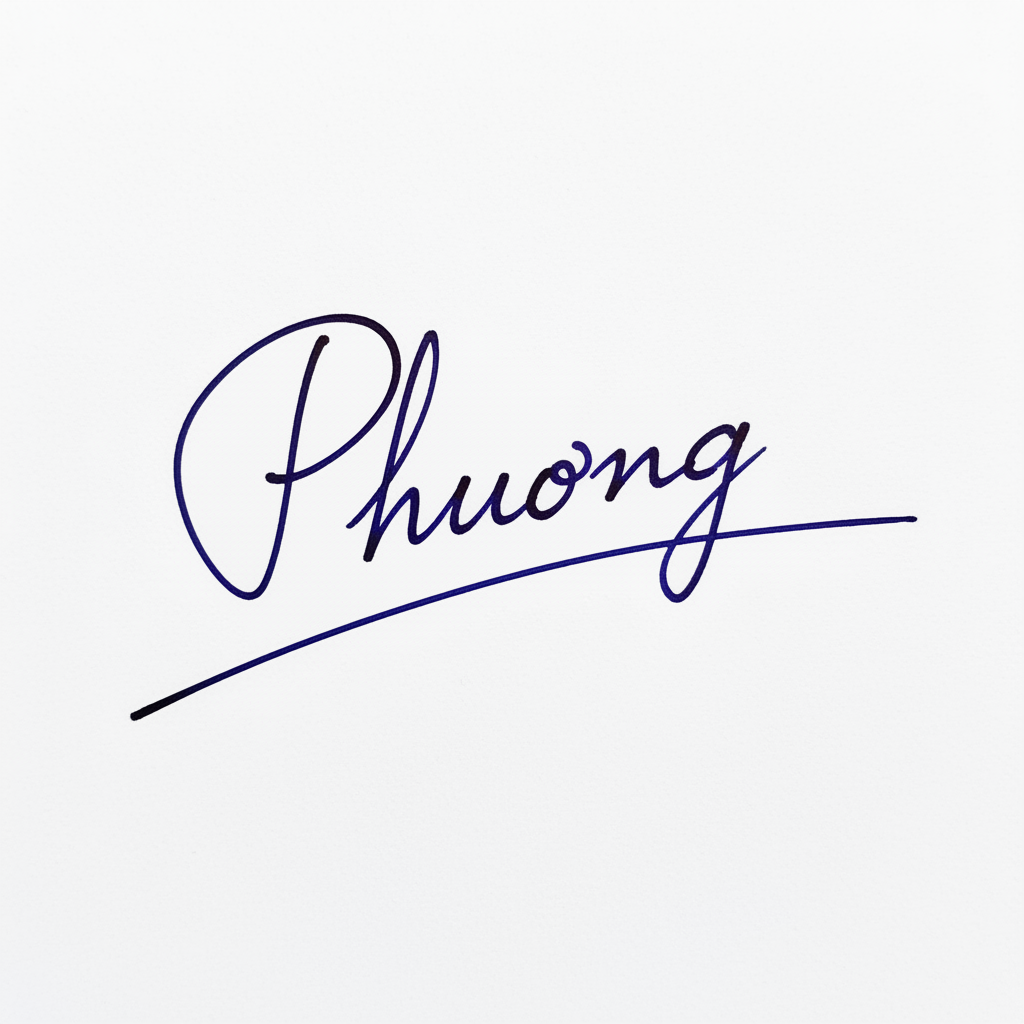Mẫu chữ ký tên Phương số 1