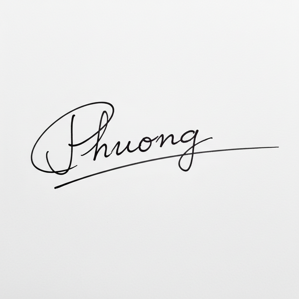 Mẫu chữ ký tên Phương số 10