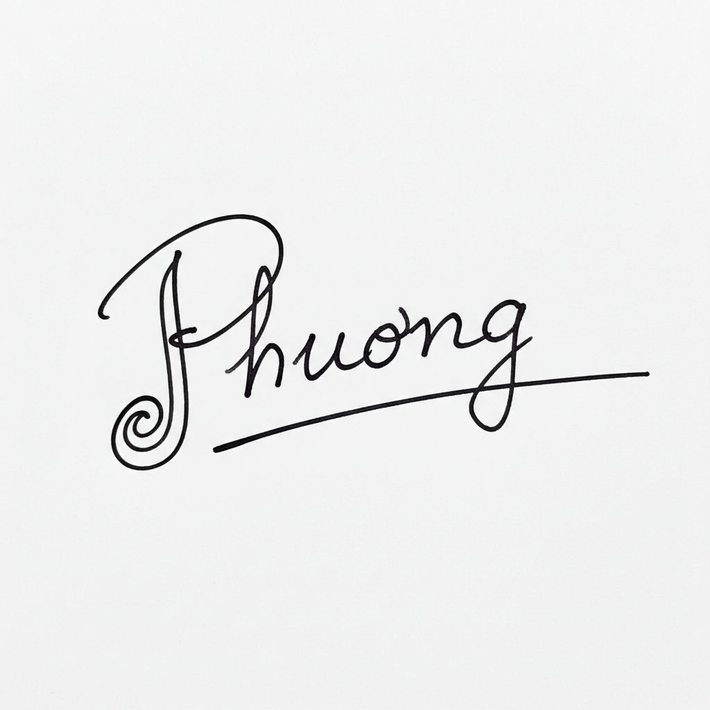 Mẫu chữ ký tên Phương số 2