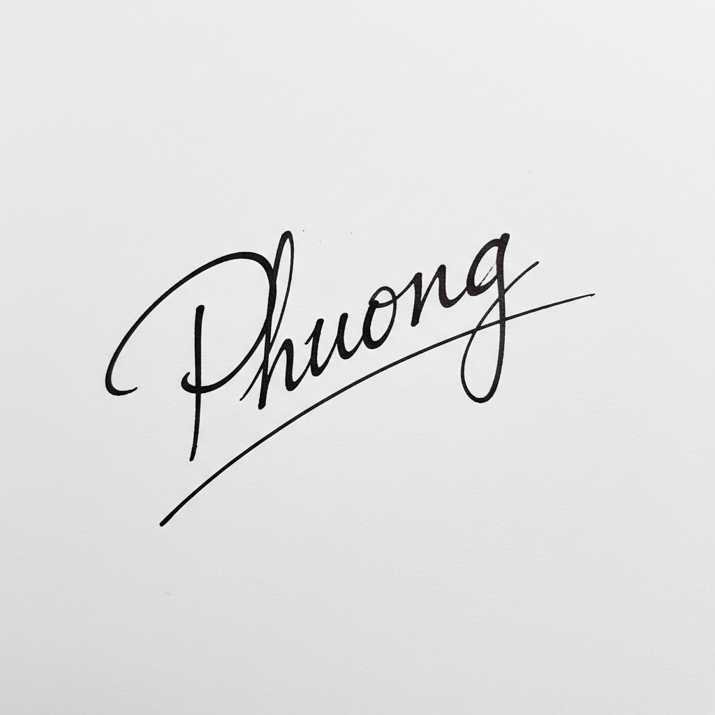 Mẫu chữ ký tên Phương số 5