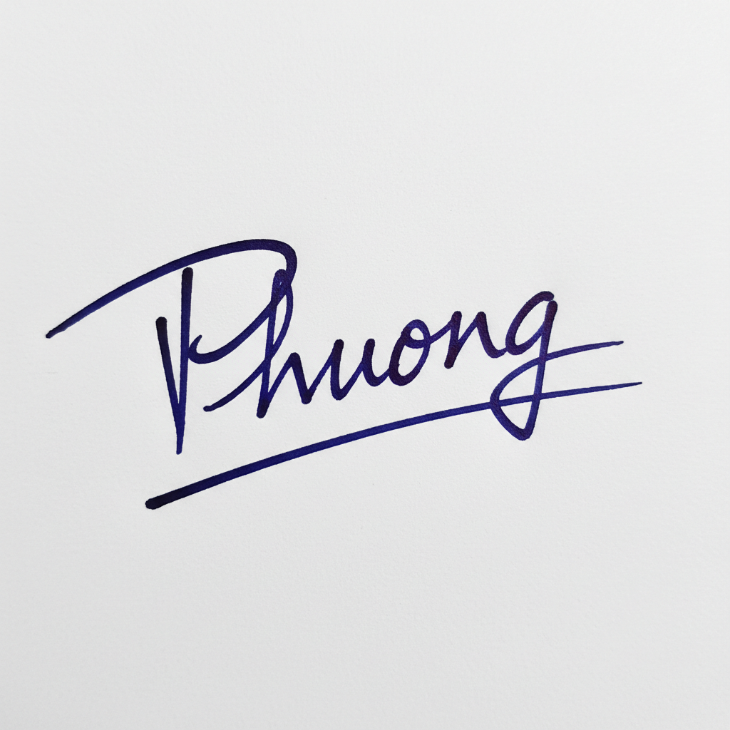 Mẫu chữ ký tên Phương số 9