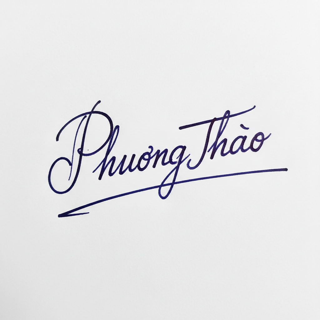 Mẫu chữ ký tên Phương Thảo số 1