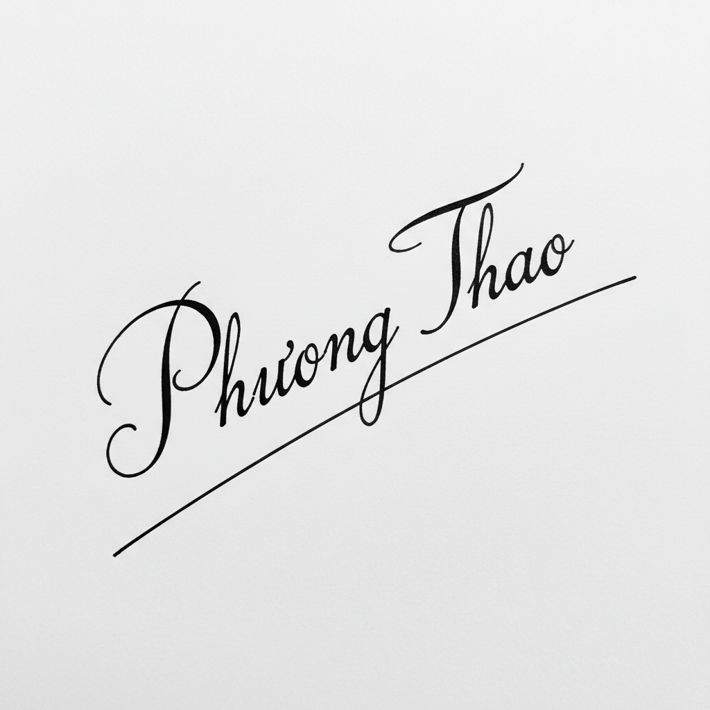 Chữ Ký Đẹp Tên Phương Thảo: Hướng Dẫn Tinh Hoa Nét Bút Mang Lại May Mắn Mẫu chữ ký tên Phương Thảo số 5