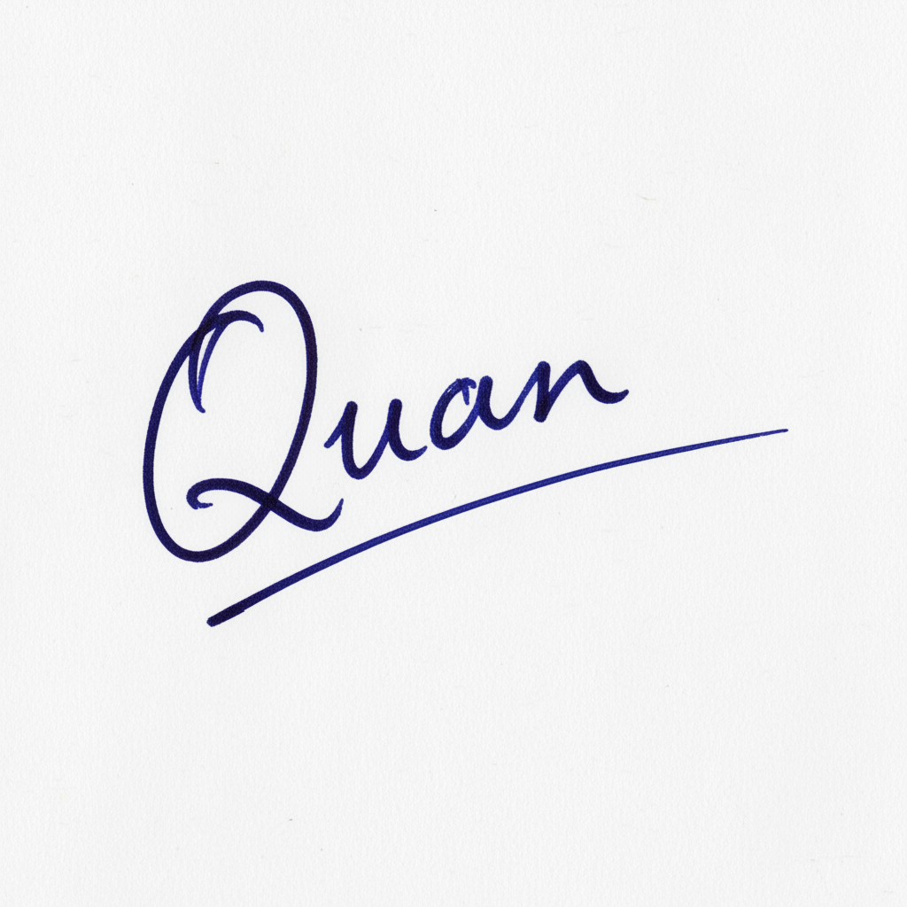 Mẫu chữ ký tên Quân số 1