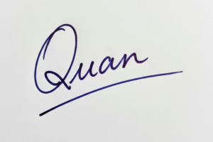 Mẫu chữ ký tên Quân số 1