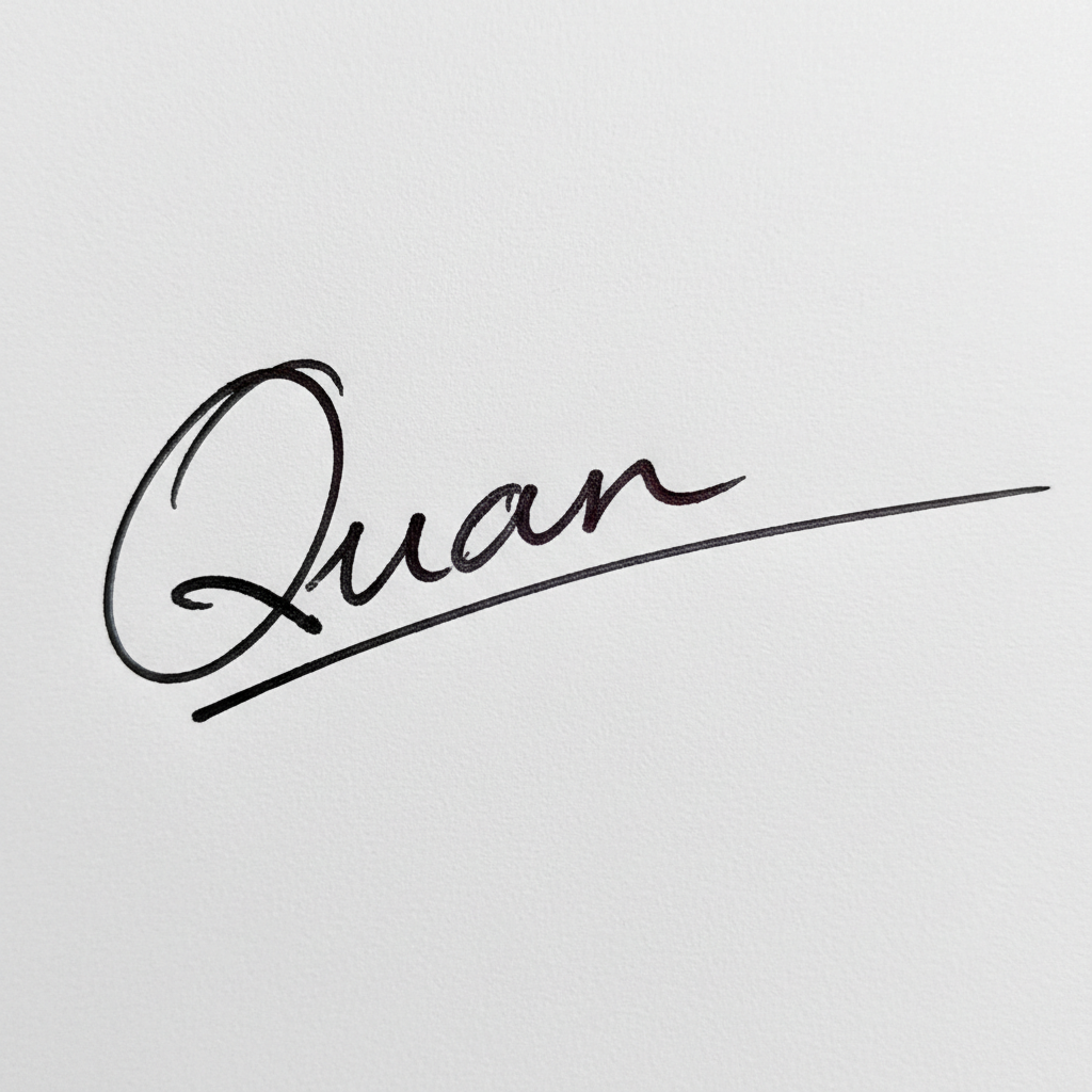 Mẫu chữ ký tên Quân số 10