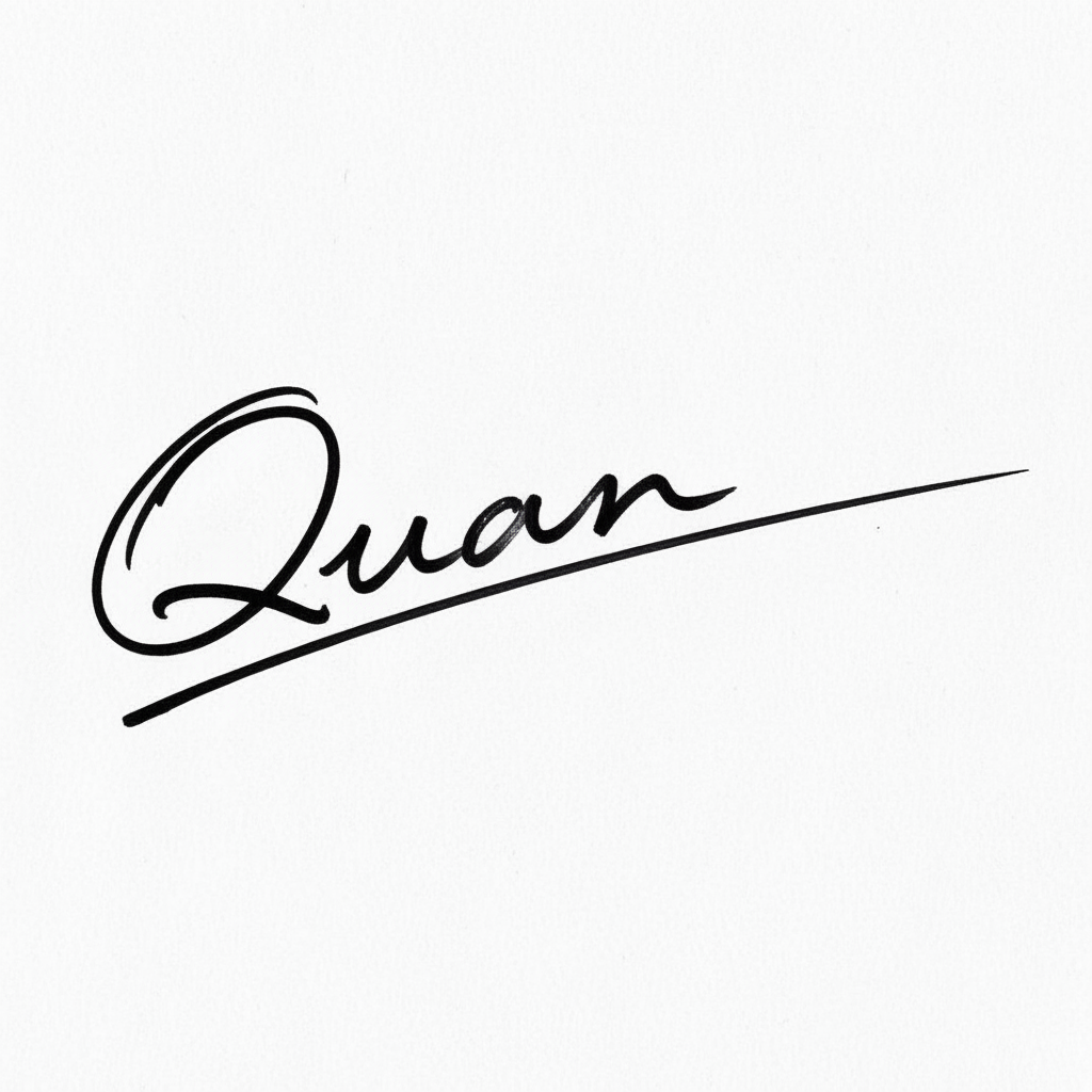 Chữ Ký Mẫu Tên Quân: Nghệ Thuật Tạo Dấu Ấn Riêng Biệt và Phong Thủy May Mắn Mẫu chữ ký tên Quân số 10