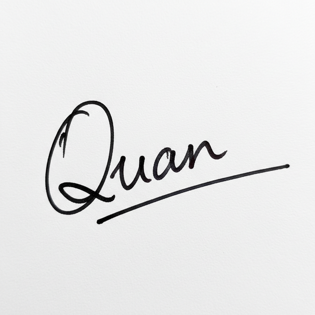 Mẫu chữ ký tên Quân số 2