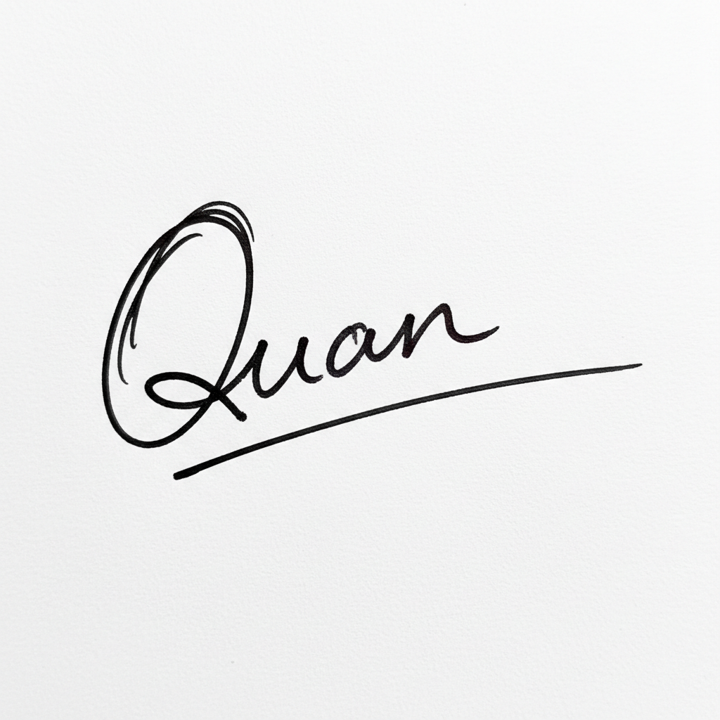 Mẫu chữ ký tên Quân số 2